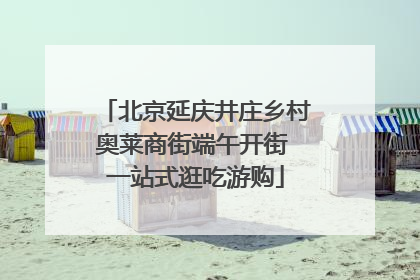 北京延庆井庄乡村奥莱商街端午开街 一站式逛吃游购