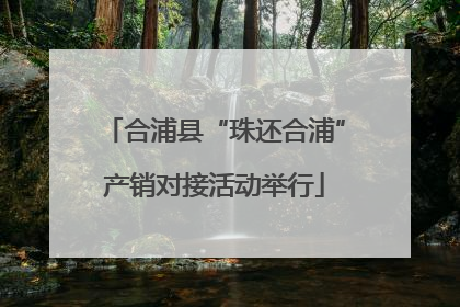 合浦县“珠还合浦”产销对接活动举行