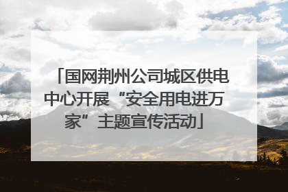 国网荆州公司城区供电中心开展“安全用电进万家”主题宣传活动