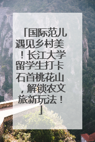 国际范儿遇见乡村美！长江大学留学生打卡石首桃花山，解锁农文旅新玩法！