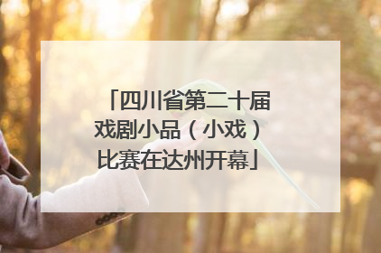 四川省第二十届戏剧小品（小戏）比赛在达州开幕