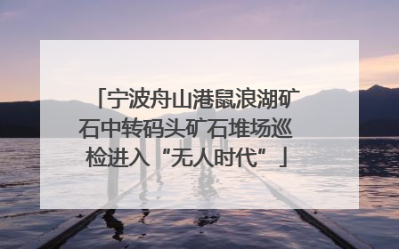 宁波舟山港鼠浪湖矿石中转码头矿石堆场巡检进入“无人时代”