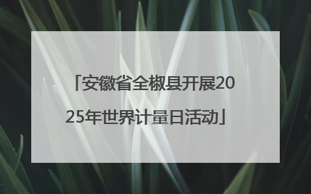 安徽省全椒县开展2025年世界计量日活动