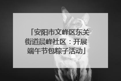 安阳市文峰区东关街道晨峰社区：开展端午节包粽子活动