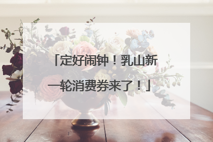 定好闹钟！乳山新一轮消费券来了！