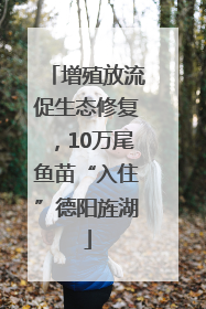增殖放流促生态修复，10万尾鱼苗“入住”德阳旌湖