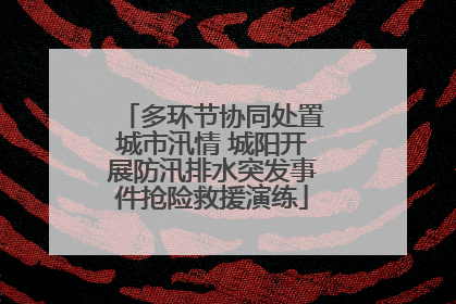 多环节协同处置城市汛情 城阳开展防汛排水突发事件抢险救援演练