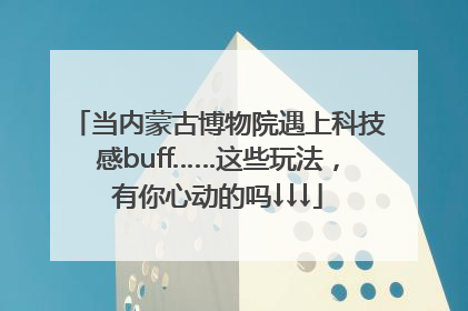 当内蒙古博物院遇上科技感buff……这些玩法，有你心动的吗↓↓↓