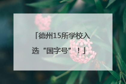 德州15所学校入选“国字号”！