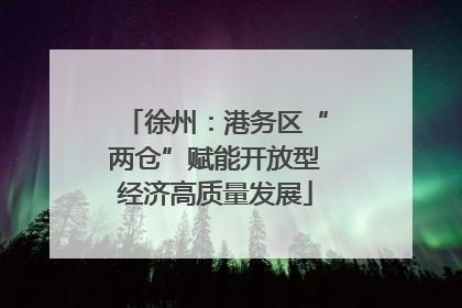 徐州：港务区“两仓”赋能开放型经济高质量发展