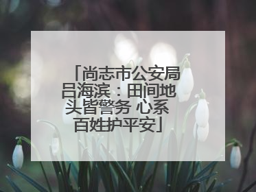 尚志市公安局吕海滨：田间地头皆警务 心系百姓护平安