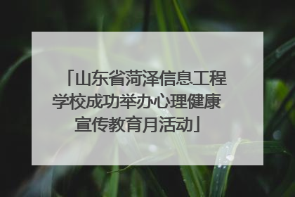 山东省菏泽信息工程学校成功举办心理健康宣传教育月活动