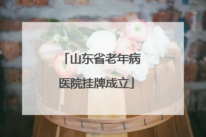 山东省老年病医院挂牌成立