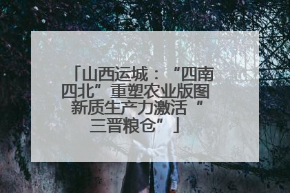 山西运城：“四南四北”重塑农业版图 新质生产力激活“三晋粮仓”