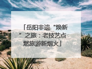 岳阳非遗“焕新”之旅：老技艺点燃旅游新烟火