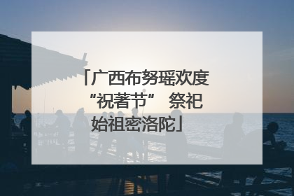 广西布努瑶欢度“祝著节” 祭祀始祖密洛陀