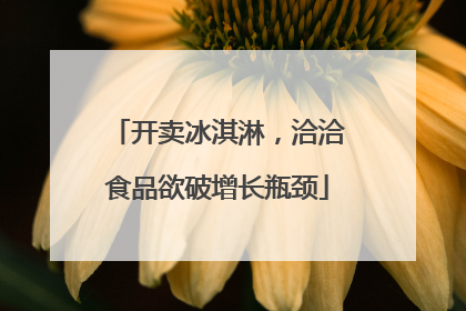 开卖冰淇淋，洽洽食品欲破增长瓶颈