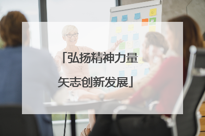 弘扬精神力量 矢志创新发展