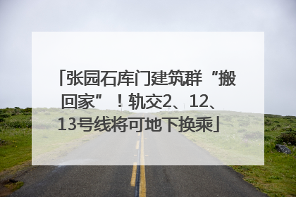 张园石库门建筑群“搬回家”！轨交2、12、13号线将可地下换乘