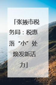 张掖市税务局：税惠落“小”处 焕发新活力