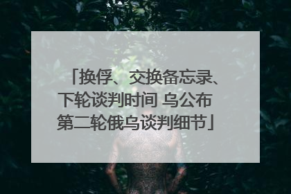 换俘、交换备忘录、下轮谈判时间 乌公布第二轮俄乌谈判细节