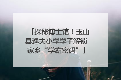 探秘博士馆！玉山县逸夫小学学子解锁家乡“学霸密码”