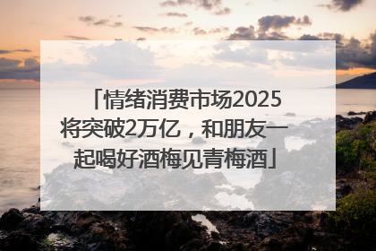 情绪消费市场2025将突破2万亿，和朋友一起喝好酒梅见青梅酒