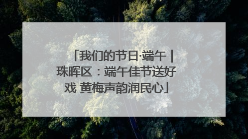 我们的节日·端午｜珠晖区：端午佳节送好戏 黄梅声韵润民心