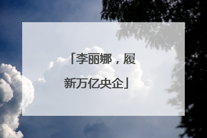 李丽娜，履新万亿央企