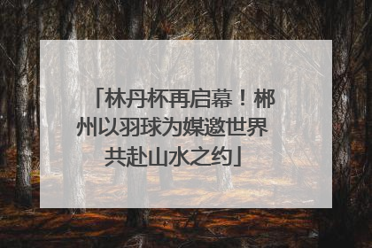 林丹杯再启幕！郴州以羽球为媒邀世界共赴山水之约