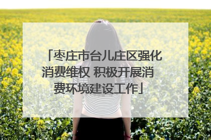 枣庄市台儿庄区强化消费维权 积极开展消费环境建设工作