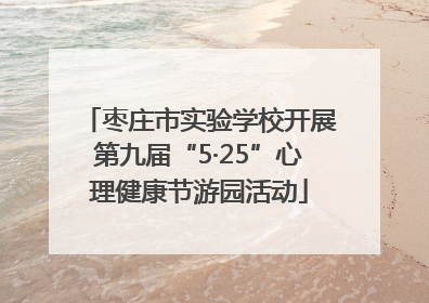 枣庄市实验学校开展第九届“5·25”心理健康节游园活动