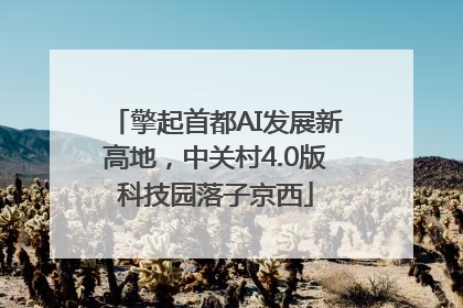 擎起首都AI发展新高地，中关村4.0版科技园落子京西