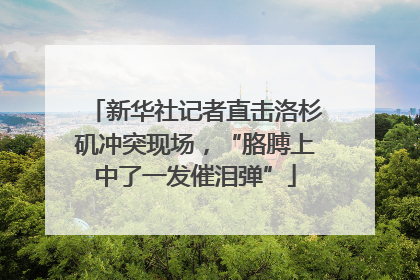 新华社记者直击洛杉矶冲突现场，“胳膊上中了一发催泪弹”