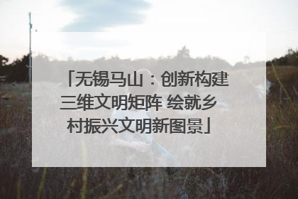 无锡马山：创新构建三维文明矩阵 绘就乡村振兴文明新图景