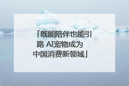 既能陪伴也能引路 AI宠物成为中国消费新领域