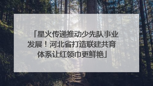 星火传递推动少先队事业发展！河北省打造联建共育体系让红领巾更鲜艳
