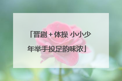 晋剧＋体操 小小少年举手投足韵味浓