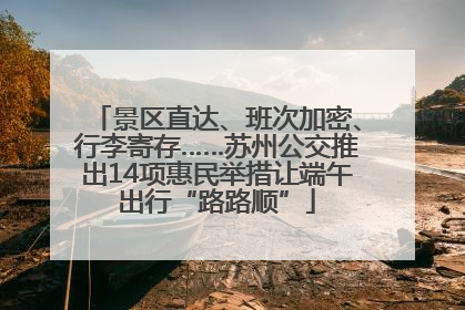 景区直达、班次加密、行李寄存……苏州公交推出14项惠民举措让端午出行“路路顺”