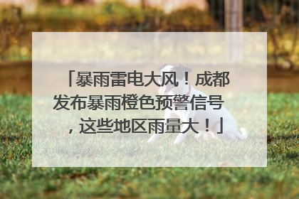 暴雨雷电大风！成都发布暴雨橙色预警信号，这些地区雨量大！
