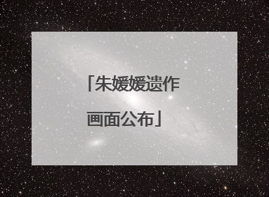朱媛媛遗作画面公布