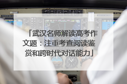 武汉名师解读高考作文题：注重考查阅读鉴赏和跨时代对话能力