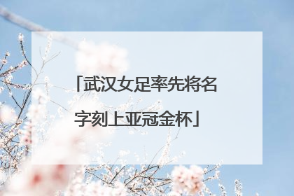 武汉女足率先将名字刻上亚冠金杯