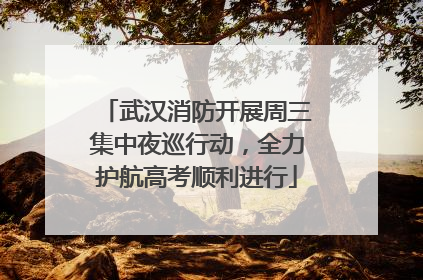 武汉消防开展周三集中夜巡行动，全力护航高考顺利进行