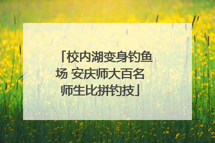 校内湖变身钓鱼场 安庆师大百名师生比拼钓技