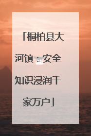 桐柏县大河镇：安全知识浸润千家万户
