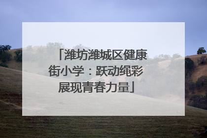 潍坊潍城区健康街小学：跃动绳彩展现青春力量