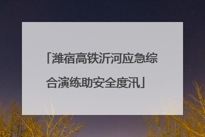 潍宿高铁沂河应急综合演练助安全度汛