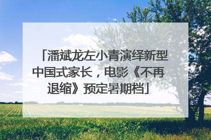 潘斌龙左小青演绎新型中国式家长，电影《不再退缩》预定暑期档