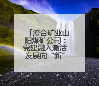 澄合矿业山阳煤矿公司：党建融入激活发展向“新”力